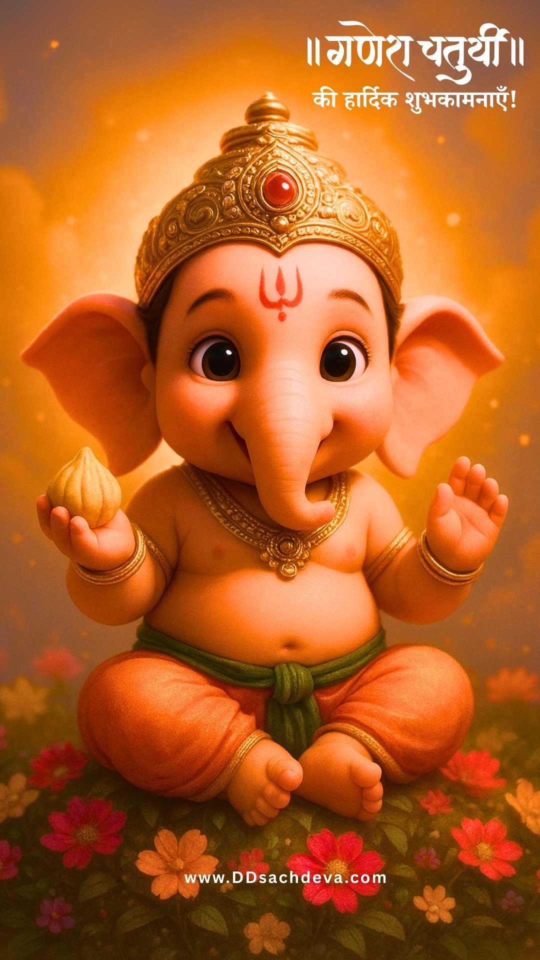 Cute Baby Lord Ganesha image for Ganesh Chaturthi wishes