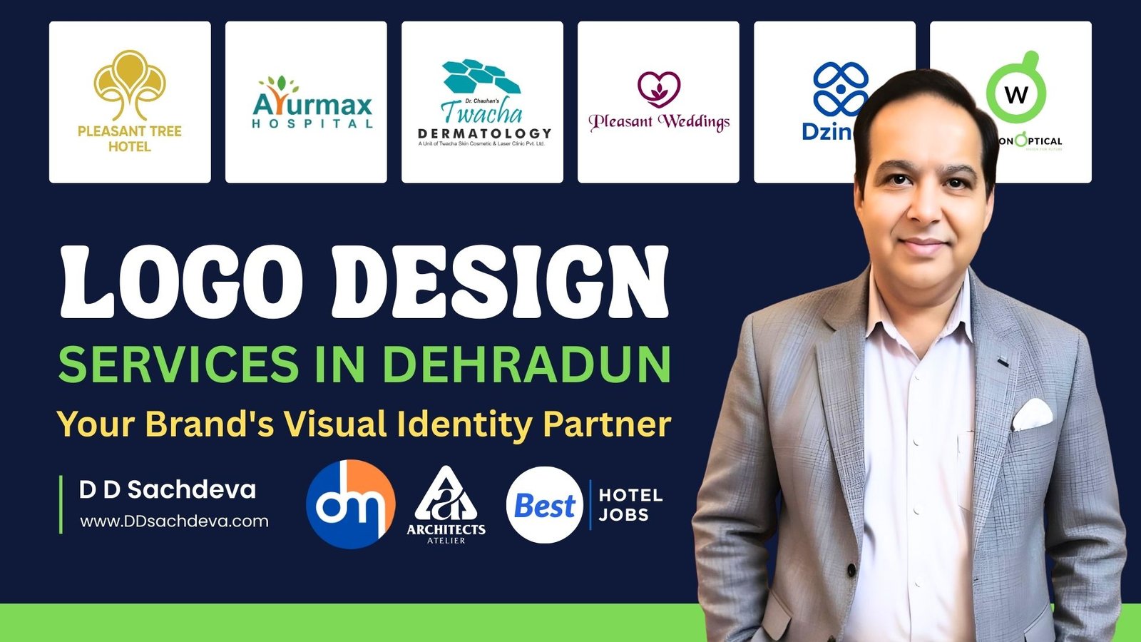 Professional Logo Design Services in Dehradun by D D Sachdeva showing portfolio of custom brand identities and visual communication solutions for businesses