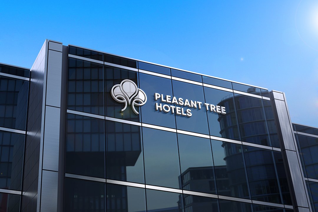 Mock-up of Pleasant Tree Hotels Logo Design Dehradun Design by DD Sachdeva