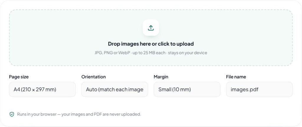 Image to PDF – free online tool by D D Sachdeva